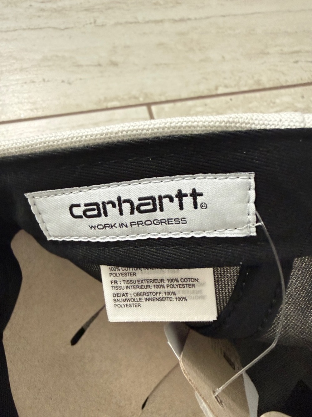 Carhartt White Canvas Five-Panel Hat with Gold Logo Patch..nwt ..authentic - Picture 6 of 8